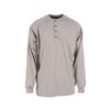 Neese Workwear 6 oz Cotton FR Henley Shirt-GY-3X VI6HSGY-3X